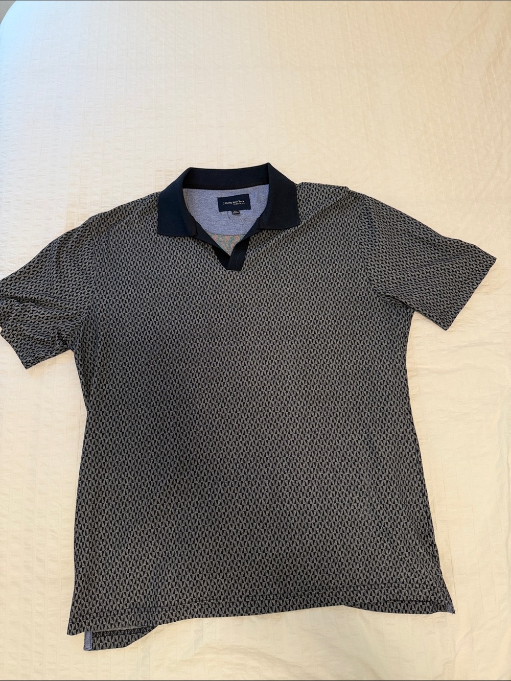 John Varvatos Navy Short-Sleeve Polo